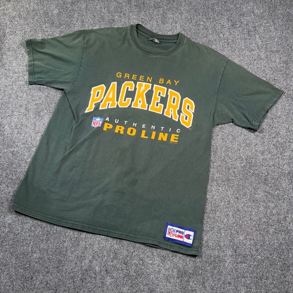 Champion Other - VTG Champion Green Bay Packers T-Shirt Mens L 1996 NFL Pro Line Green Distressed